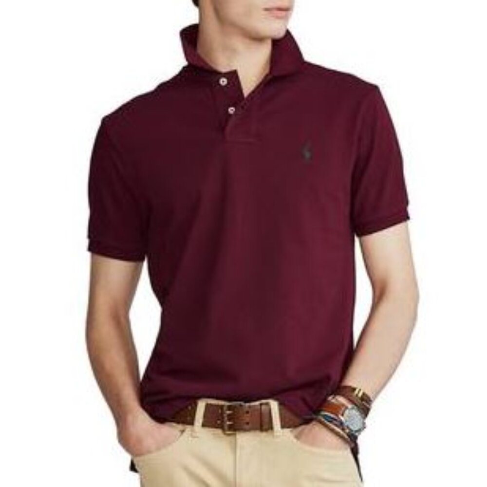 Polo by Ralph Lauren Men's Burgundy Short Sleeve Polo